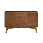 Buffet de Rangement Commode Moderne du Milieu du Siècle de 120 cm avec 2 Portes et 3 Tiroirs, Table Console d'Appoint