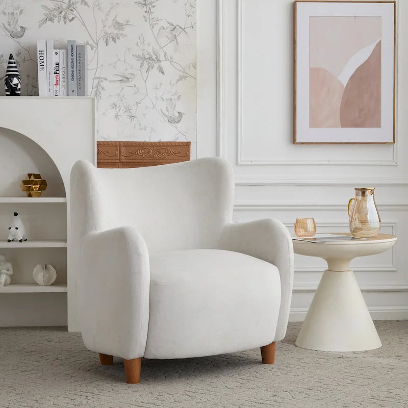 Bacho Fabric Wingback Accent Chair by 