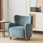 Fauteuil d'appoint à oreilles en tissu Bacho par