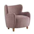 Fauteuil d'appoint à oreilles en tissu Bacho par
