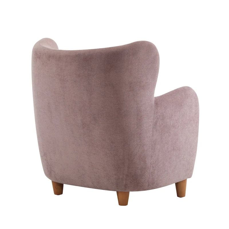 Fauteuil d'appoint à oreilles en tissu Bacho par