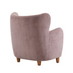 Fauteuil d'appoint à oreilles en tissu Bacho par