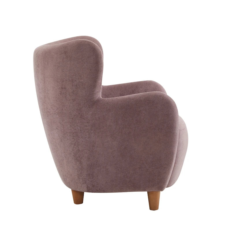 Fauteuil d'appoint à oreilles en tissu Bacho par