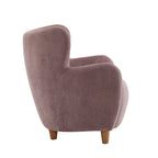 Fauteuil d'appoint à oreilles en tissu Bacho par