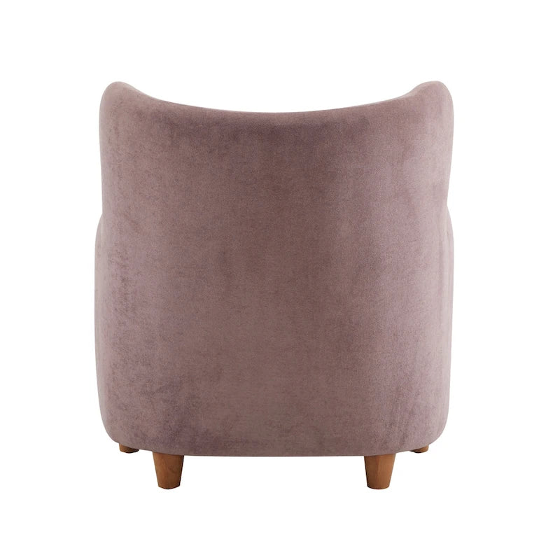 Fauteuil d'appoint à oreilles en tissu Bacho par