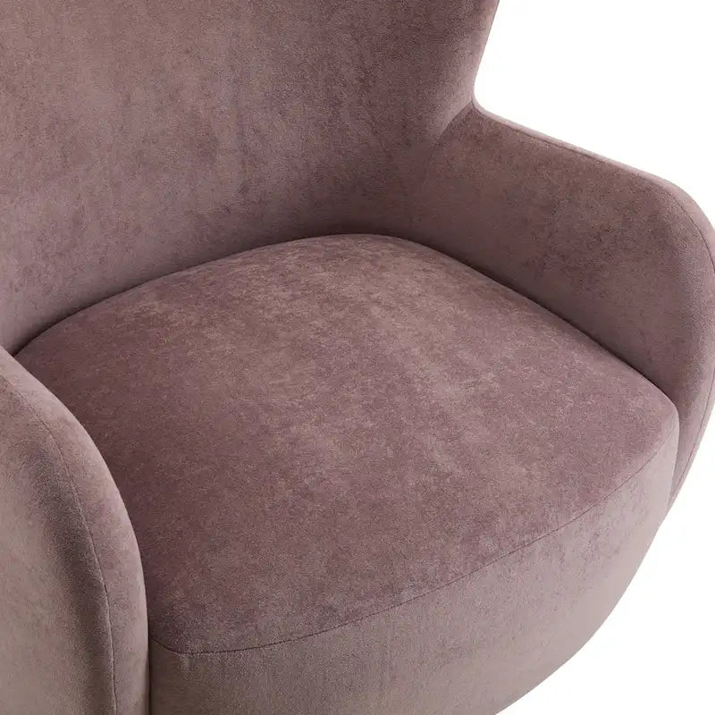 Fauteuil d'appoint à oreilles en tissu Bacho par