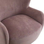 Fauteuil d'appoint à oreilles en tissu Bacho par