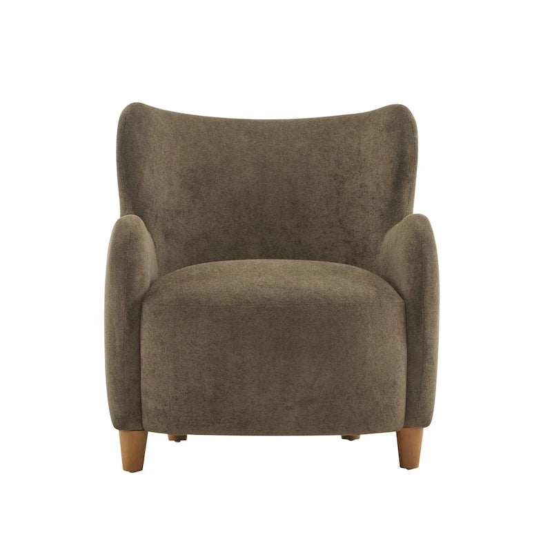 Fauteuil d'appoint à oreilles en tissu Bacho par