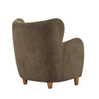 Fauteuil d'appoint à oreilles en tissu Bacho par