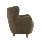 Fauteuil d'appoint à oreilles en tissu Bacho par