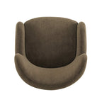 Fauteuil d'appoint à oreilles en tissu Bacho par