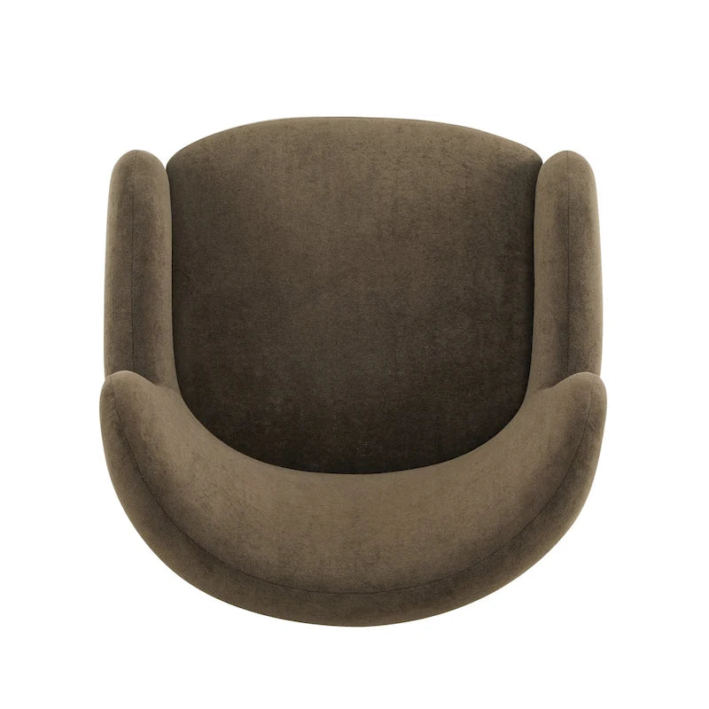 Fauteuil d'appoint à oreilles en tissu Bacho par
