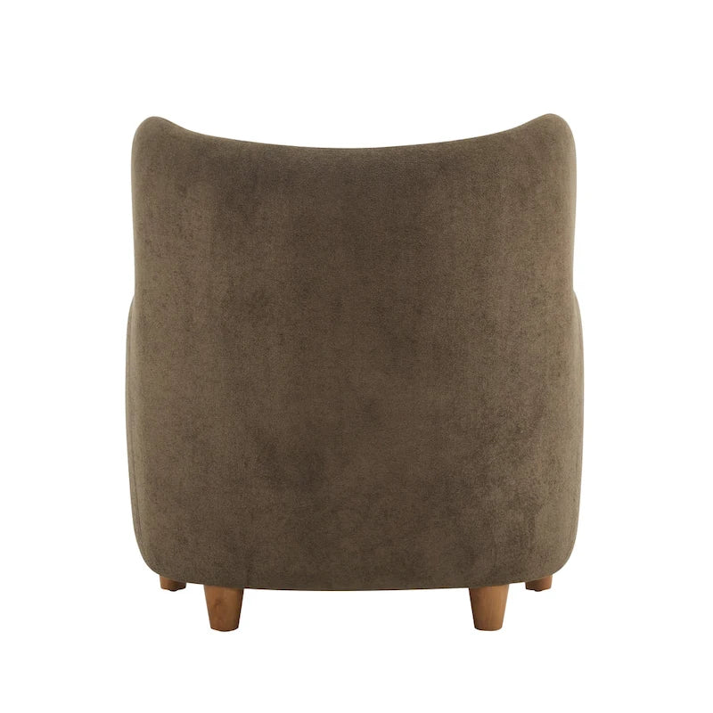Fauteuil d'appoint à oreilles en tissu Bacho par