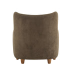 Fauteuil d'appoint à oreilles en tissu Bacho par