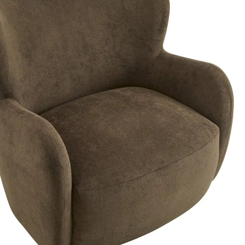 Fauteuil d'appoint à oreilles en tissu Bacho par