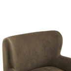 Fauteuil d'appoint à oreilles en tissu Bacho par