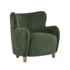 Fauteuil d'appoint à oreilles en tissu Bacho par