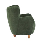 Fauteuil d'appoint à oreilles en tissu Bacho par