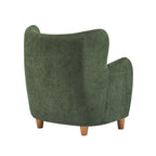 Fauteuil d'appoint à oreilles en tissu Bacho par