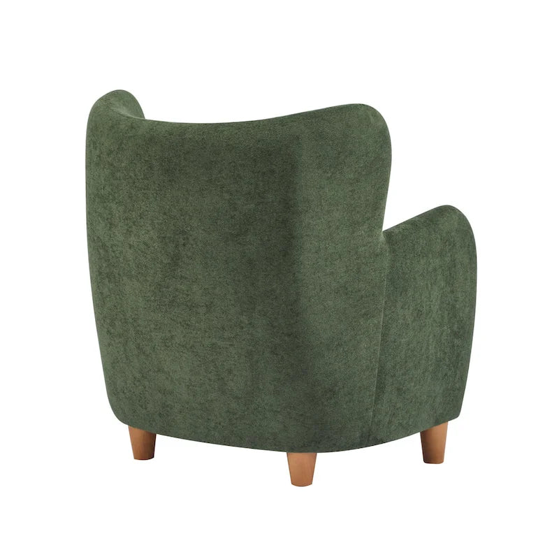 Fauteuil d'appoint à oreilles en tissu Bacho par