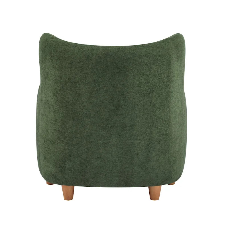 Fauteuil d'appoint à oreilles en tissu Bacho par