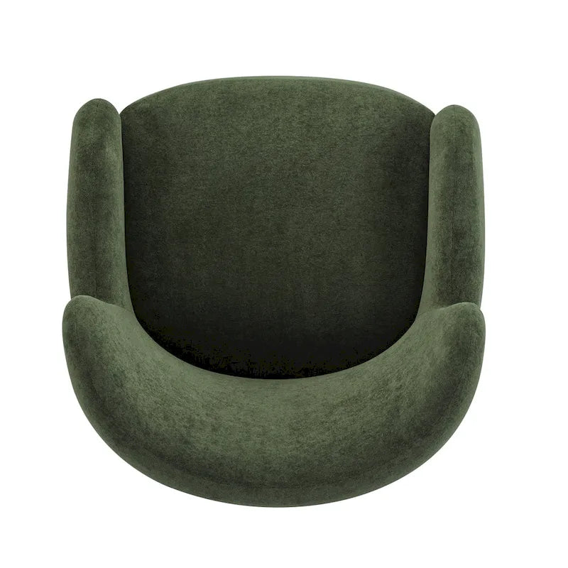 Fauteuil d'appoint à oreilles en tissu Bacho par