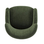 Fauteuil d'appoint à oreilles en tissu Bacho par