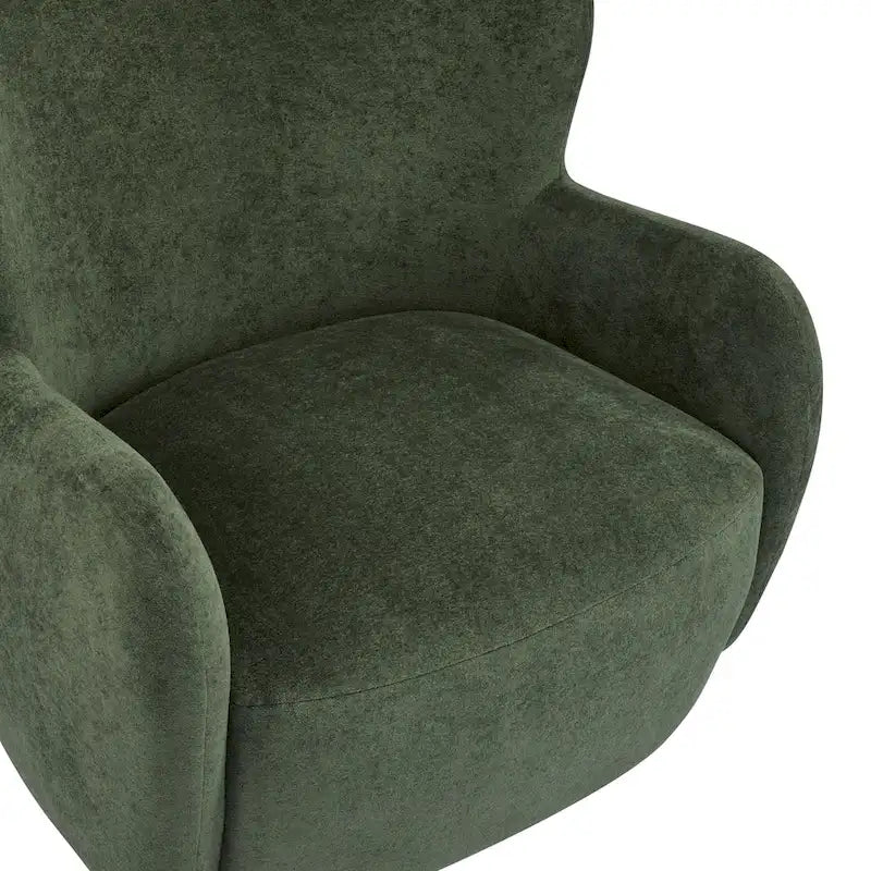 Fauteuil d'appoint à oreilles en tissu Bacho par