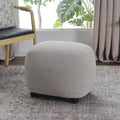 KINWELL 23 Pouf/Repose-pieds rembourré en tissu bouclé, large, pour canapé et fauteuil