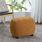 KINWELL 23 Pouf/Repose-pieds rembourré en tissu bouclé, large, pour canapé et fauteuil