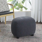 KINWELL 23 Pouf/Repose-pieds rembourré en tissu bouclé, large, pour canapé et fauteuil