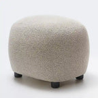 KINWELL 23 Pouf/Repose-pieds rembourré en tissu bouclé, large, pour canapé et fauteuil