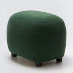 KINWELL 23 Pouf/Repose-pieds rembourré en tissu bouclé, large, pour canapé et fauteuil