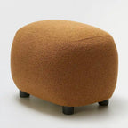 KINWELL 23 Pouf/Repose-pieds rembourré en tissu bouclé, large, pour canapé et fauteuil