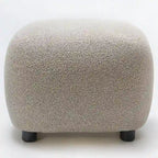 KINWELL 23 Pouf/Repose-pieds rembourré en tissu bouclé, large, pour canapé et fauteuil