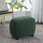 KINWELL 23 Pouf/Repose-pieds rembourré en tissu bouclé, large, pour canapé et fauteuil