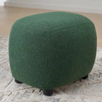 KINWELL 23 Pouf/Repose-pieds rembourré en tissu bouclé, large, pour canapé et fauteuil