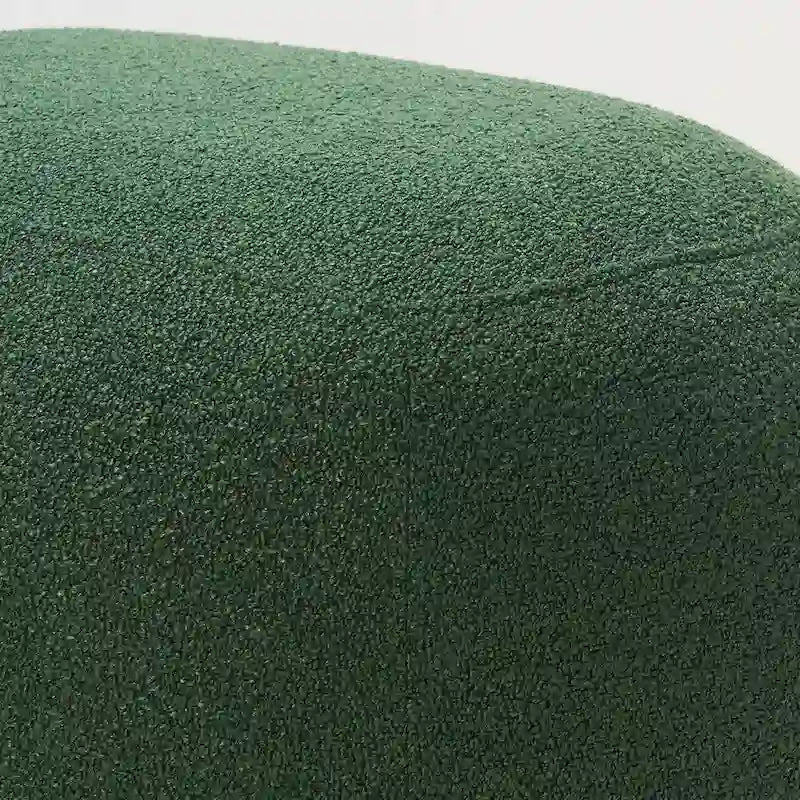 KINWELL 23 Pouf/Repose-pieds rembourré en tissu bouclé, large, pour canapé et fauteuil