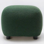KINWELL 23 Pouf/Repose-pieds rembourré en tissu bouclé, large, pour canapé et fauteuil