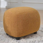 KINWELL 23 Pouf/Repose-pieds rembourré en tissu bouclé, large, pour canapé et fauteuil