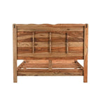 Cadre de lit king-size en bois massif à bord brut HomeRoots marron