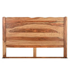 Cadre de lit king-size en bois massif à bord brut HomeRoots marron