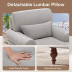 Chaise longue avec dossier réglable, fauteuil de relaxation moderne surdimensionné pour l'intérieur