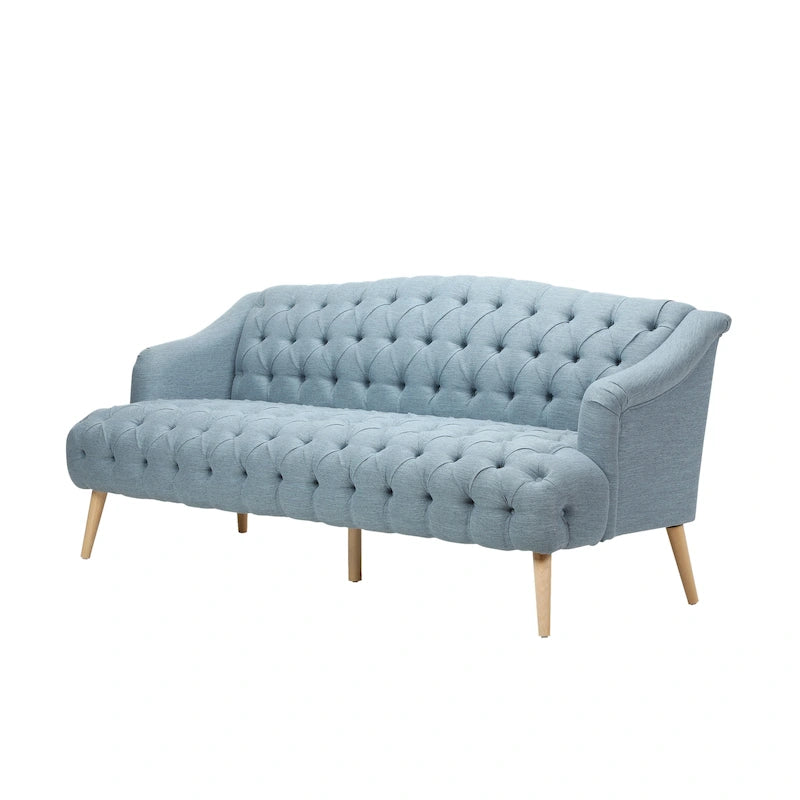 Canapé Adelia moderne 3 places en tissu touffeté par