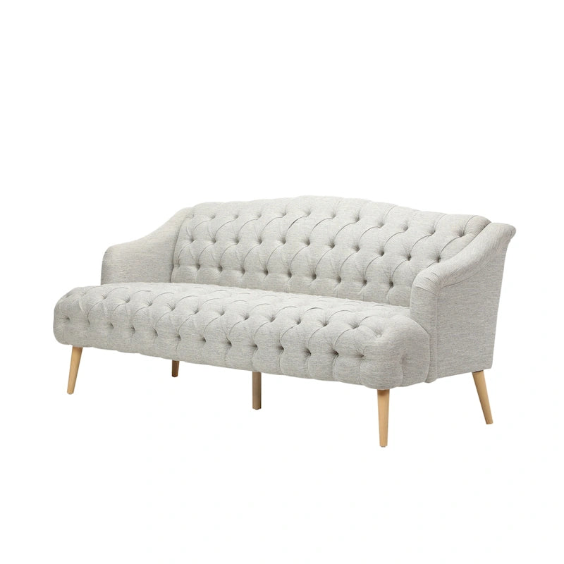 Canapé Adelia moderne 3 places en tissu touffeté par