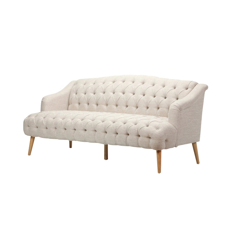 Canapé Adelia moderne 3 places en tissu touffeté par