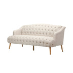 Canapé Adelia moderne 3 places en tissu touffeté par