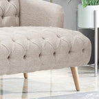 Canapé Adelia moderne 3 places en tissu touffeté par