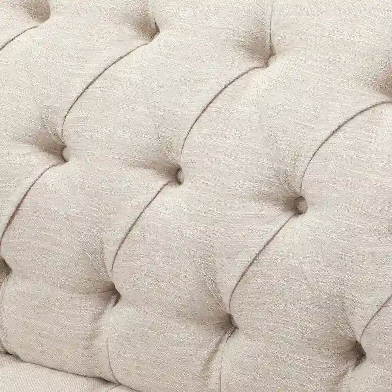 Canapé Adelia moderne 3 places en tissu touffeté par