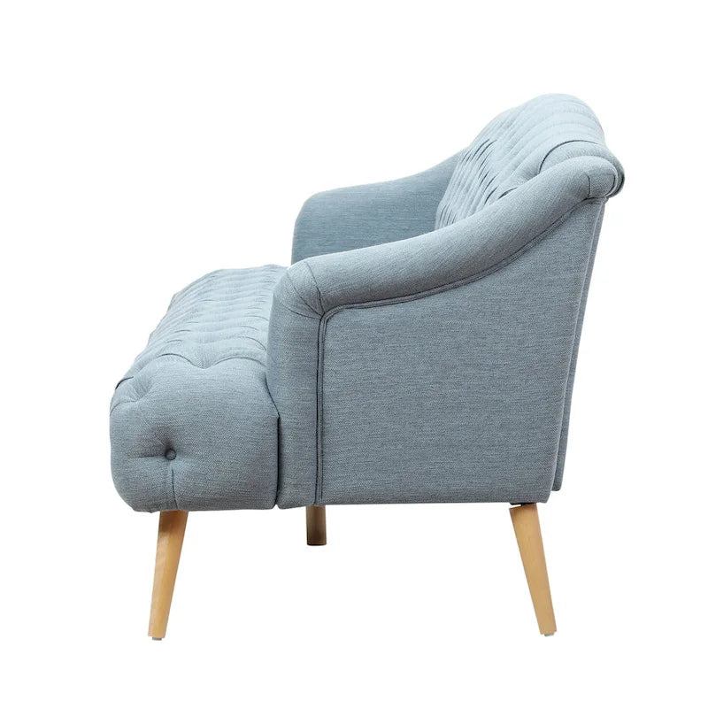 Canapé Adelia moderne 3 places en tissu touffeté par